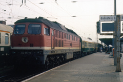 DR 232 647-8. Søndag  2. august 1992, Rostock Hbf.