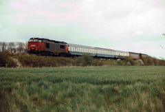 DSB MZ 1459 med internationalt persontog. Torsdag 27. april 1989, Ved Kjærstrup