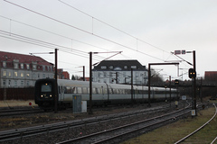 Slagelse station set mod øst. Søndag 19. februar 2012, Slagelse