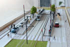 Model af kommende station på Odense Letbane