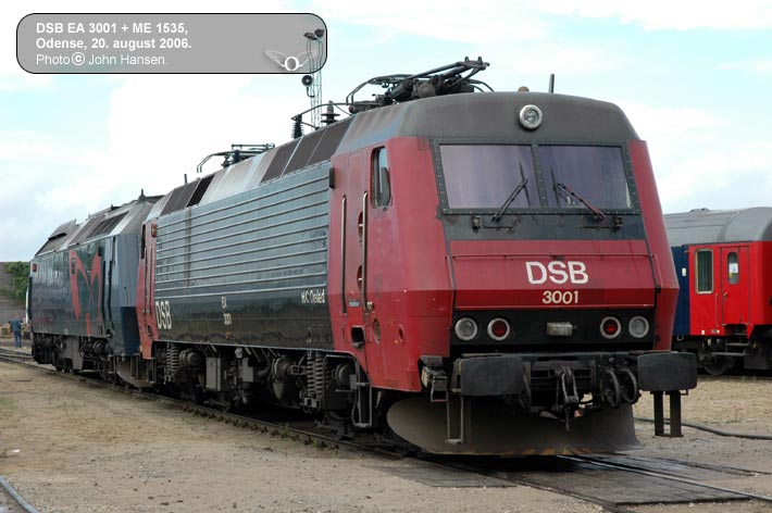 DSB EA 3001 udstillet på jernbanemuseet.
