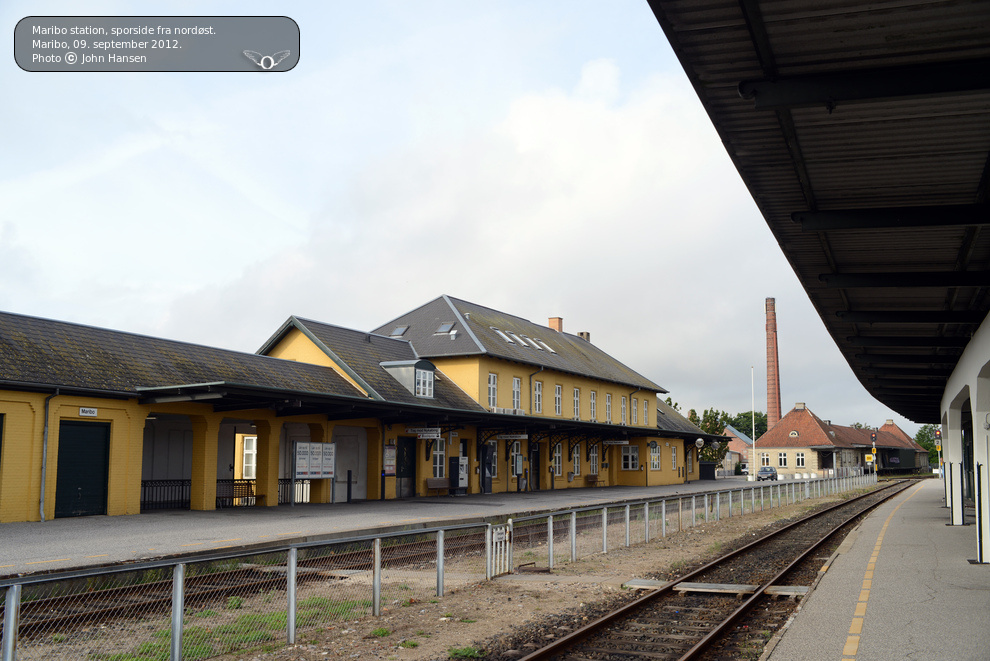 Maribo station, sporside fra nordøst