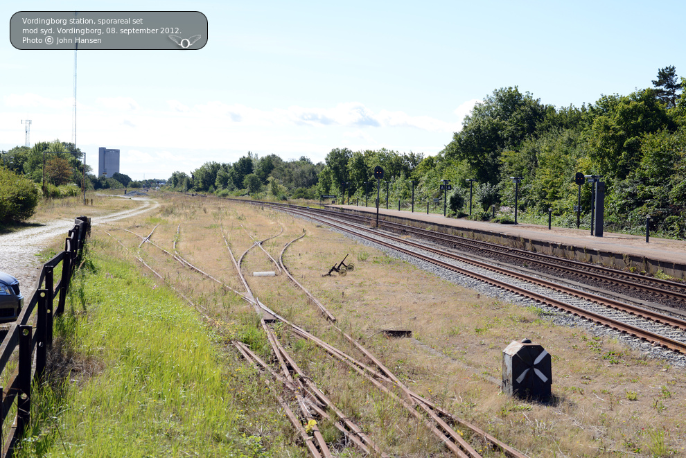 Vordingborg station, sporareal set mod syd.