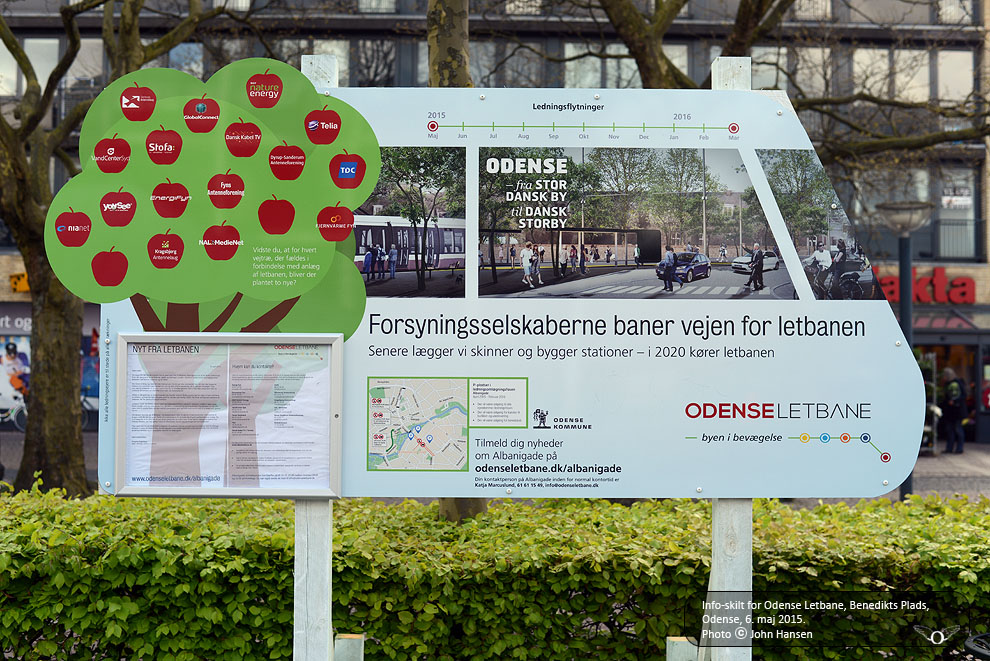 Informations-skilt for Odense Letbane