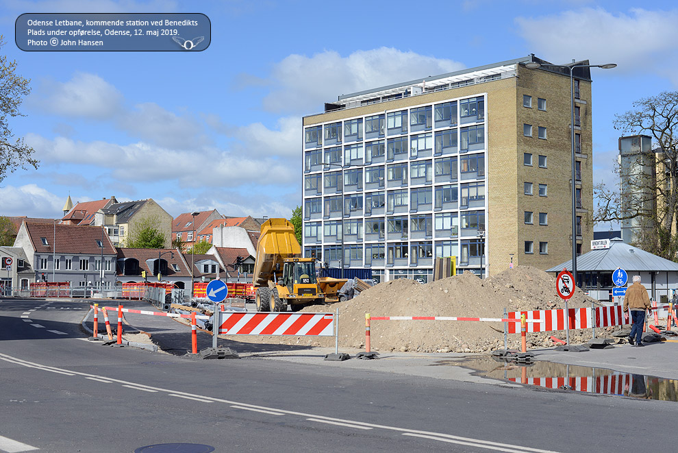 Byggeplads for den kommende Benedikts Plads station