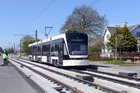 Odense Letbane togsæt 06-7 på testkørsel ud for Kærlandsvej
