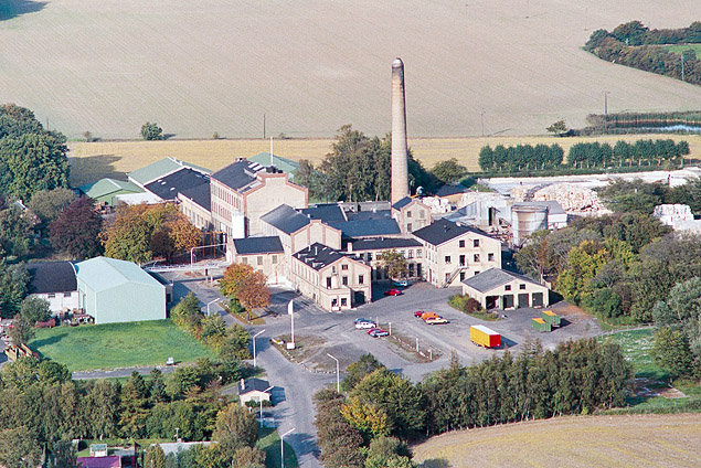 Højbygaard Papirfabrik luftfoto 1992, Ariel/Dansk Luftfoto